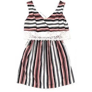 Pink and White stripes Dress
